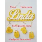 First Birthday - Name with background and details