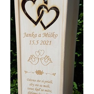 Wedding wine label - doves 2