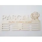 Holz-Medaillenhalter mit Lasergravur 45 cm Weimaraner