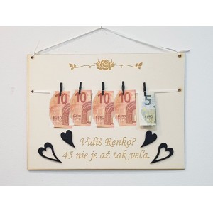 Wooden board 30x22cm you see 50 is not that much - christening 2