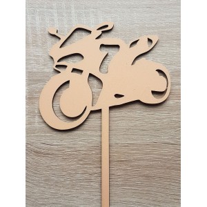 Holzpflock, Straßenbreite 12 cm, bemalt