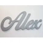 Holzname an der Wand 80cm breit - Alex