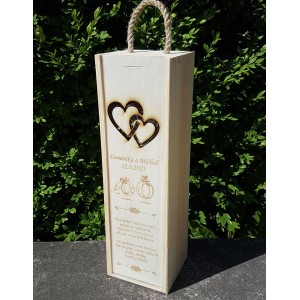 Geschenkbox aus Holz für Wein 2x0,75l | LYMFY.sk | Holzverpackung für Wein