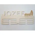 Drevený držiak na medaile s laserovaním 45cm Mushing