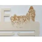 Drevený držiak na medaile s laserovaním 45cm Mushing