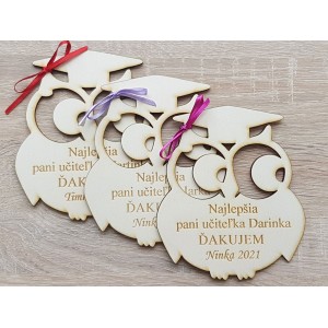 Magnetka sovička ako poďakovanie 12cm 2