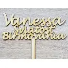 Zápich na tortu sviatosť birmovania s menom 15cm