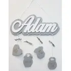 3D meno s pozadím a údajmi - Adam