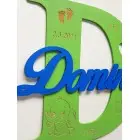 Drevené písmeno s menom a údajmi cca 30cm - Dominik