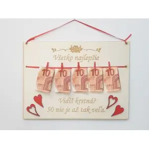 Narodeninová tabuľka 30x22cm vidíš 50 nie je až tak veľa - Marečku 2