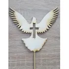 Holzkreuz Taube zur Erstkommunion 15cm