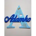 Holzbuchstabe mit Namen und Daten ca. 30 cm Adamko