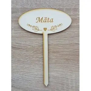 Poke the oval into the herbs Mint