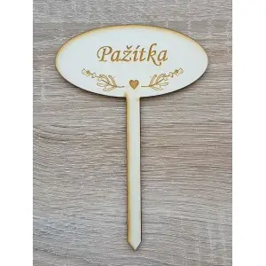 Stick the oval into the herbs Chives