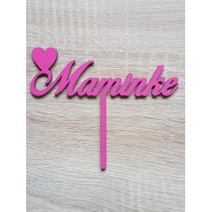 Wooden stake custom-made width 15cm painted for Mommy
