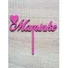 Wooden stake custom-made width 15cm painted for Mommy