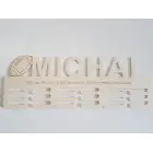 Holzmedaillenhalter mit Namen und gelasertem Text 55cm American Football