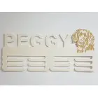 Drevený držiak na medaile s laserovaním 45cm psík Hovawart