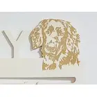 Drevený držiak na medaile s laserovaním 45cm psík Hovawart