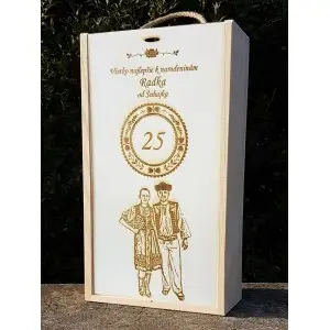 Holzverpackung für 2 Flaschen