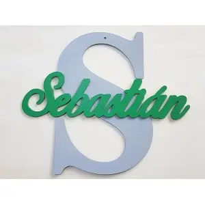 Wooden letter with the name about 30cm - S - Sebastian
