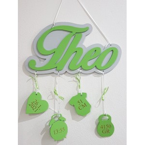 Name with outline and details Theo