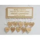 Tabuľka 30x15cm babke a dedkovi (do 10ks srdiečok)