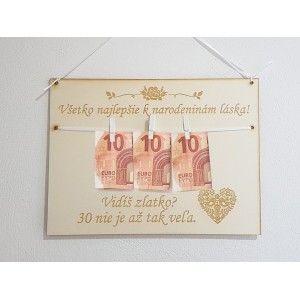 Holztisch 30x22 cm mit dem Namen ZLATKO