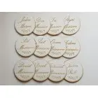 Míľnikové kartičky kruhy 10cm set 12ks