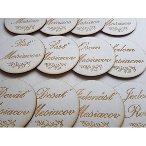 Míľnikové kartičky kruhy 10cm set 12ks 2