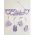 Darček pre dievčatko meno so srdiečkami a údajmi Eliška