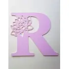 Drevené písmeno s 3 kvietkami 30cm