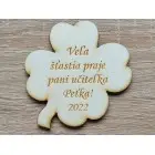 Geschenk von der Lehrerin: Glücksklee-Magnet 9cm