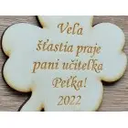 Darček od pani učiteľky magnetka štvorlístok 9cm