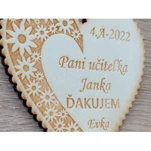 Darček pre pani učiteľku magnetka 9cm 2