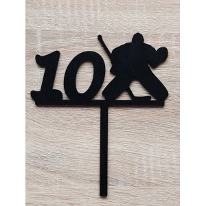 Wooden custom-made hockey goalie stick 15cm painted