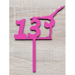 Wooden custom-made gymnastics peg 15cm painted