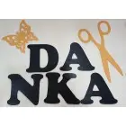 Holzbuchstaben an der Wand Höhe 20 cm - LILIEN - Krone