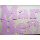 Holzbuchstaben an der Wand Höhe 20 cm - LILIEN - Krone