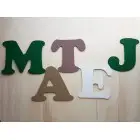 Holzbuchstaben an der Wand Höhe 20 cm - LILIEN - Krone