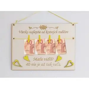 Congratulations board 30x22cm you see 40 is not that much - yellow