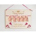 Gift for a 50th birthday wooden plaque 30x22cm