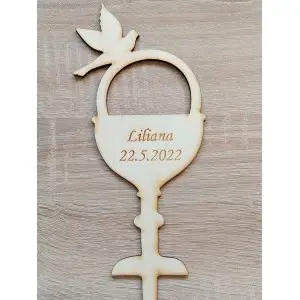 Wooden stake for baptism 20cmx10cm