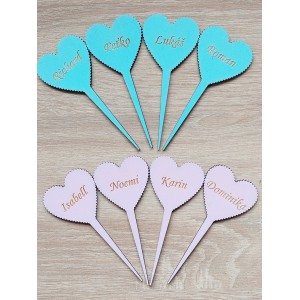 Wooden skewers for small cakes, width 5 cm