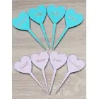 Drevené zapichy na malé tortičky šírka 5cm