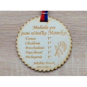 Gift for the teacher medal 9 cm