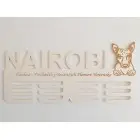 Drevený držiak na medaile s laserovaním 45cm plemeno Americký bezsrstý teriér