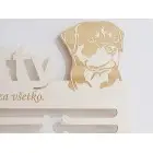 Drevený držiak na medaile s laserovaním 45cm plemeno Americký bezsrstý teriér