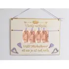 Holztafel 30x22cm zu sehen 40 ist nicht so viel