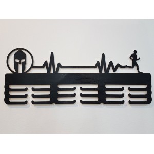 Wooden medal hanger painted 55cm SPARTAN PULZ RUN 2